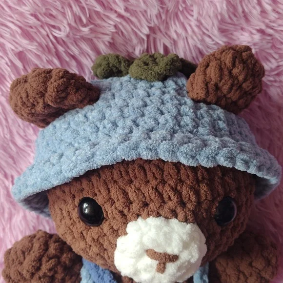Blueberry Crochet Teddy Bear - Picture 2 of 4